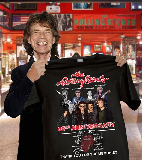 The Rolling Stones Band Signed 60th Anniversary 1962 2022 Thank You Memories Shirt