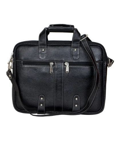 American Elm Black Genuine Leather Messenger Laptop Bag X X