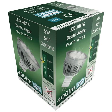 Lmr165wwsmd Led Mr16 5w 12v 3000k Gu5 3 Crompton Lamps Ltd