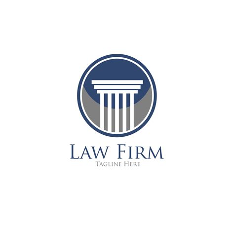 Law Firm Line Trend Logo Icon Vector Design Universal Legal Lawyer