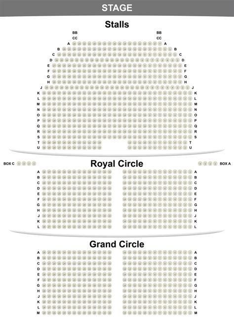 Piccadilly Theatre Seatplan