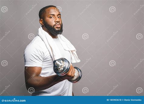 Fitness Concept. Portrait of a Happy African American Black Man with ...