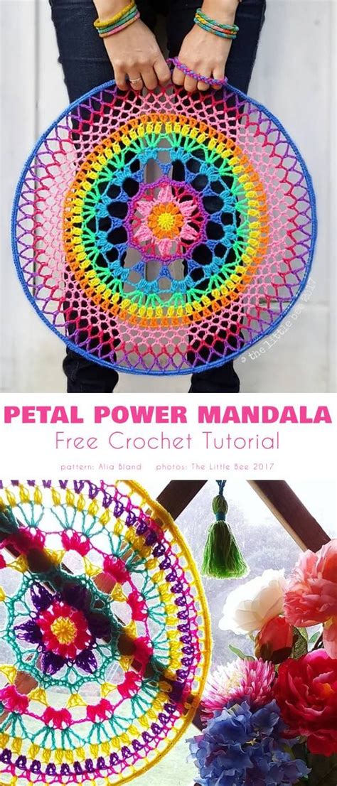 Petal Flower Mandala Free Crochet Pattern In Crochet