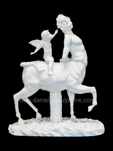 Old Centaur Teased By Eros Marble Statue Dsf Cd Danang Sculpture