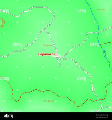 Map of Cajamarca City in Peru Stock Photo - Alamy