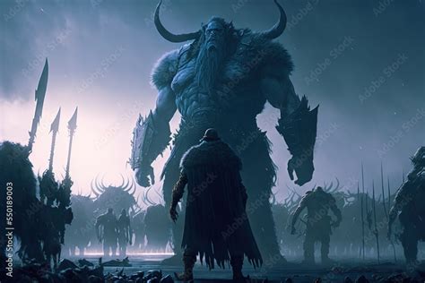 fantasy giant monster in concept Norse Mythology Stock Illustration ...