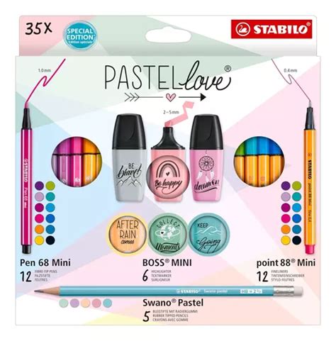 Set Stabilo Pastel Love Mini Pzs Marcatextos Rotuladores