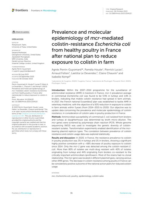 Pdf Prevalence And Molecular Epidemiology Of Mcr Mediated Colistin