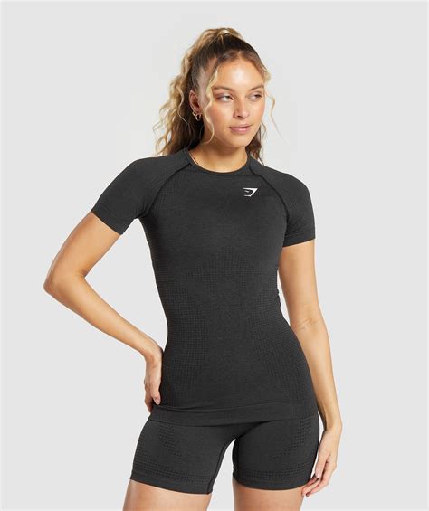 Gymshark Vital Seamless T Shirt Black Marl Gymshark