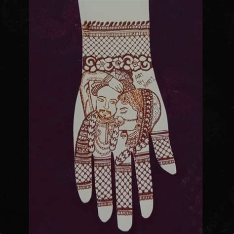 Dulha Dulhan Mehndi Design Simple