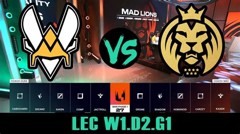 Vitality Vs MAD Lions LEC W1 D2 G1 Spring Split VIT Vs MAD YouTube