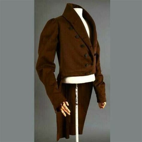 New Men 19th Jan Austen Costume Historical Dark Brown Regency Tailcoat Etsy