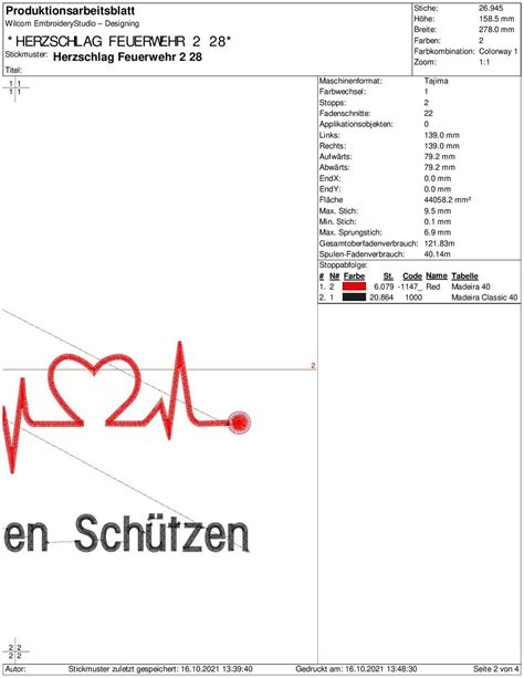 Stickdatei Herzschlag Feuerwehr 10x10 13x18 Und 26 X16 Etsy De