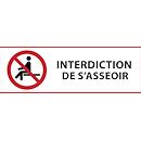 Pictogramme D Interdiction ISO EN 7010 Interdiction De S Asseoir