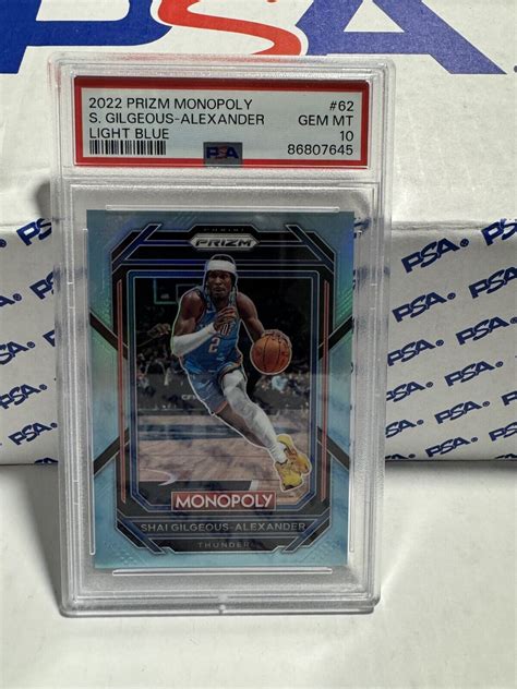 Shai Gilgeous Alexander Prizm Monopoly Light Blue Price