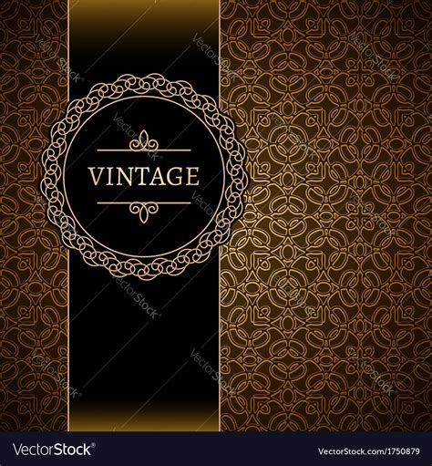 Vintage gold background Royalty Free Vector Image