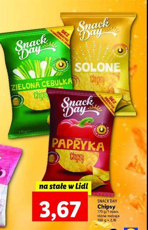 Chipsy Zielona Cebulka Snack Day Cena Promocje Opinie Sklep