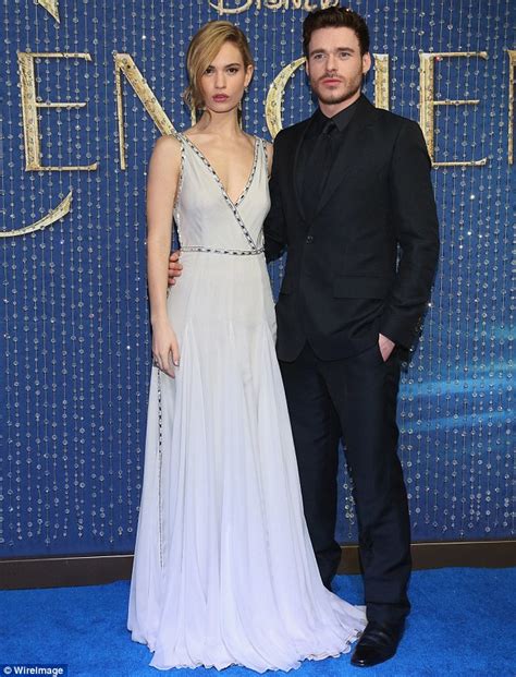 Lily James Enchants In A Blue Grey Gown At Cinderella Premiere In