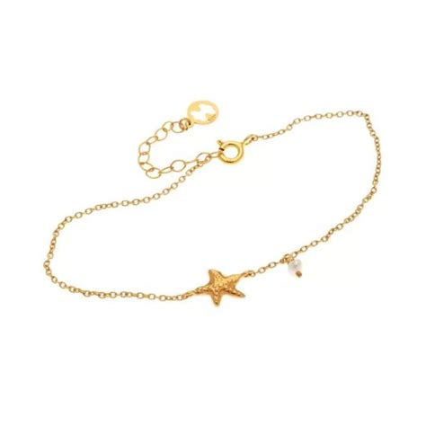 Bracciale Argento Stella Marina E Perla Oro Arteon