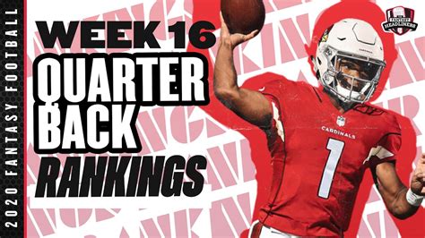 Week 16 Qb Ranks2020 Fantasy Football Rankings Top 20 Quarterbacks In