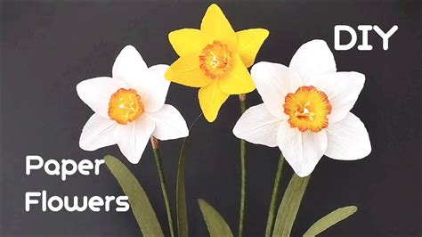 How To Make Daffodils Paper Flowers🌺2024 03 29 Diypaperflowercraft Easterflowers