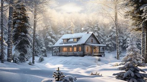 Premium AI Image | winter cottage