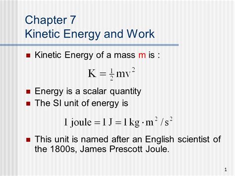 Kinetic Energy Formula Units