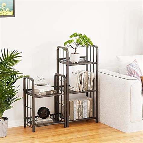 Azheruol Bookshelf Storage Shelf Bookcase Freestanding Storage Stand