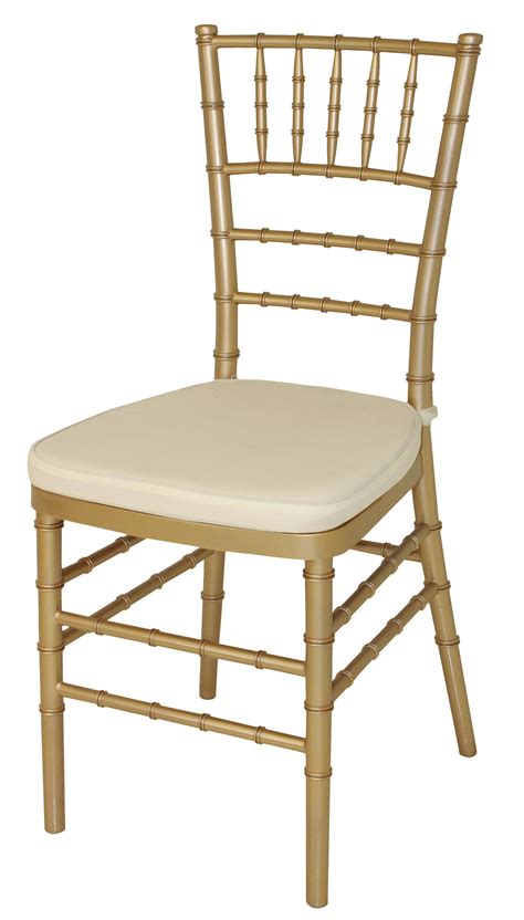 Gold Chiavari Chairs Rental Gold Chiavari Chair With White Cushion