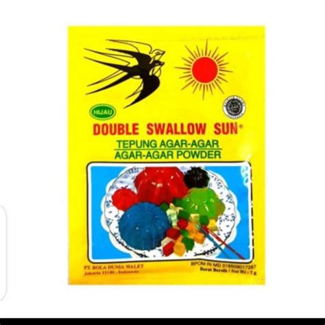 Jual Agar Agar Double Swallow Sun Putih Plain Gram Shopee Indonesia