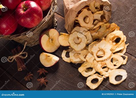 Dried Apple Stock Image Image Of Slice Apple Background 61992931