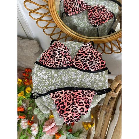Đồ lót nữ bikini ALA BRALETTE sexy bộ da báo màu cam quần dây Shopee Việt Nam