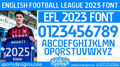 English Football League 2023 Font Free Download by Sports Designss ...