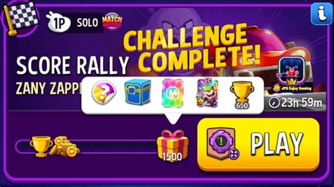 Zany Zappers Super Sized Solo Challenge Score Rally Score Match