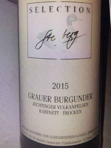 Freiherr Von Gleichenstein Stemberg Selection Grauer Burgunder Kabinett