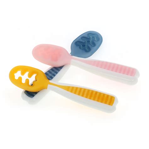 Pre Spoon Baby Spoon Set BPA Free Silicone Self Feeding First Spoons