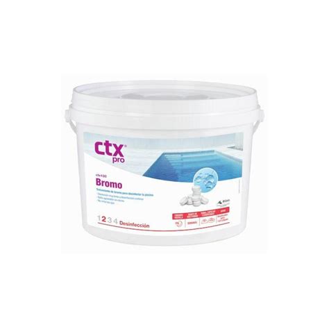 Bromo En Pastillas Para Piscinas Y Spas CTX 130 Envase De 5 Kg