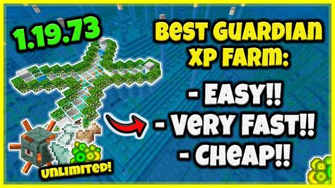 BEST GUARDIAN XP FARM EVER VERY FAST In Minecraft Bedrock 1 20