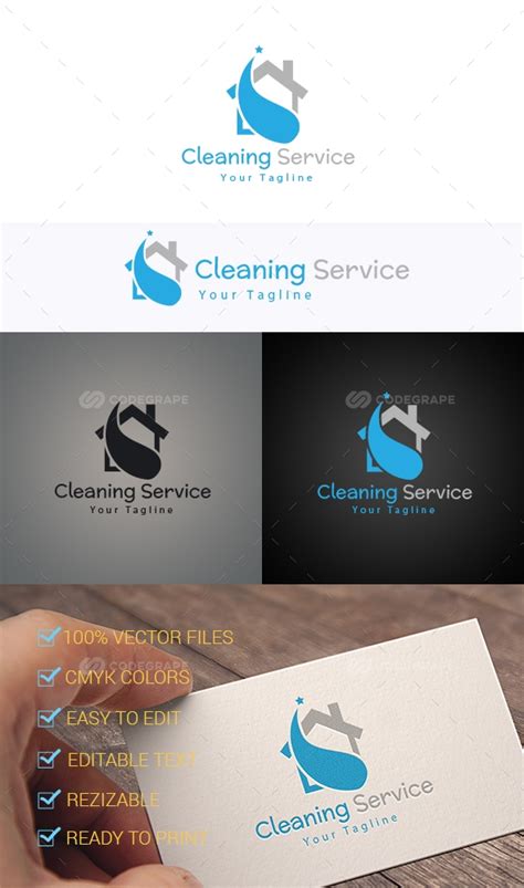 Cleaning Service Logo Template - Prints | CodeGrape