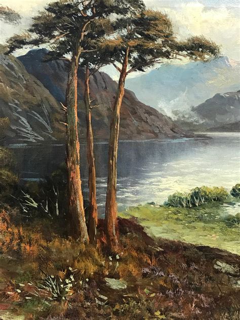 Francis E Jamieson Antique Scottish Oil Painting Loch Lomond