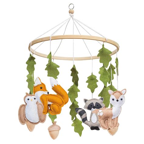 Amazon Woodland Mobile For Crib By First Landings Baby Nursery