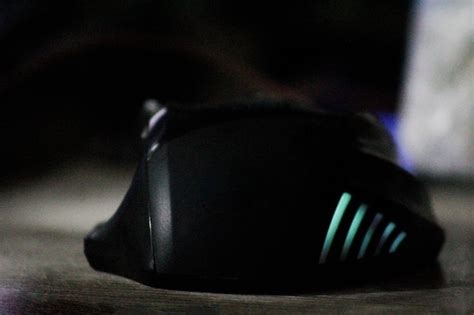 Premium Photo | Black gaming mouse with rgb lights