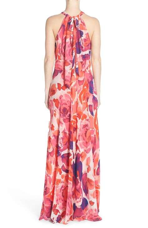 Eliza J Floral Print Halter Maxi Dress | Nordstrom | Maxi dress