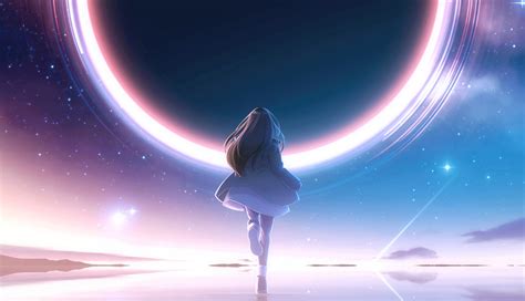 1336x768 Anime Girl Reflection Starry Night Laptop HD ,HD 4k Wallpapers ...