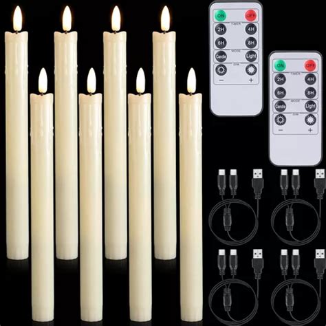 Retisee Juegos De Velas Led Recargables Sin Llama Color M Meses