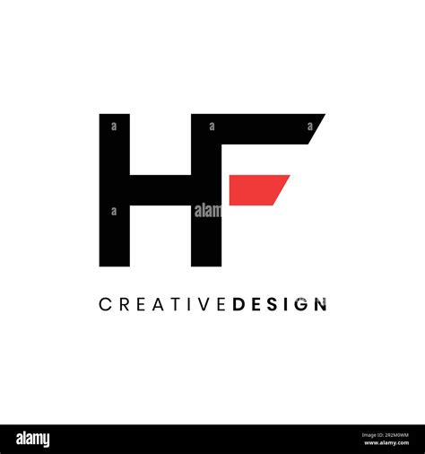 Creative Modern Minimalist Letter Hf Logo Design Vector Stock Vector Image And Art Alamy