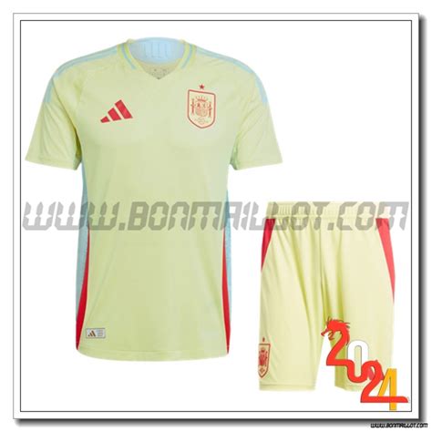 Bien Boutique Vendu Ensemble Maillot Espagne Exterieur Short UEFA