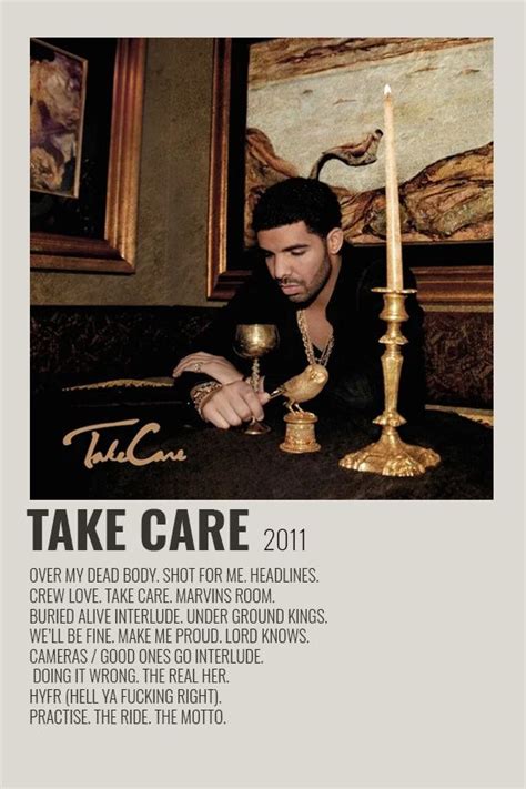 Drake Take Care Poster Music Album Cover Music Poster Music Poster