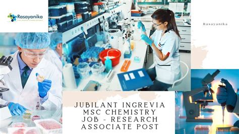 Jubilant Ingrevia MSc Chemistry Job Research Associate Post