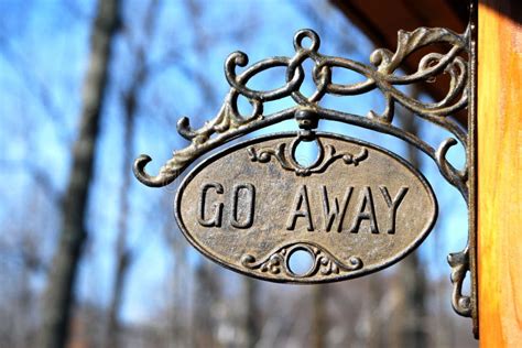 Go away sign stock photo. Image of ornate, words, mean - 6897048